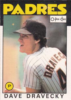 1986 O-Pee-Chee Baseball Cards 276     Dave Dravecky